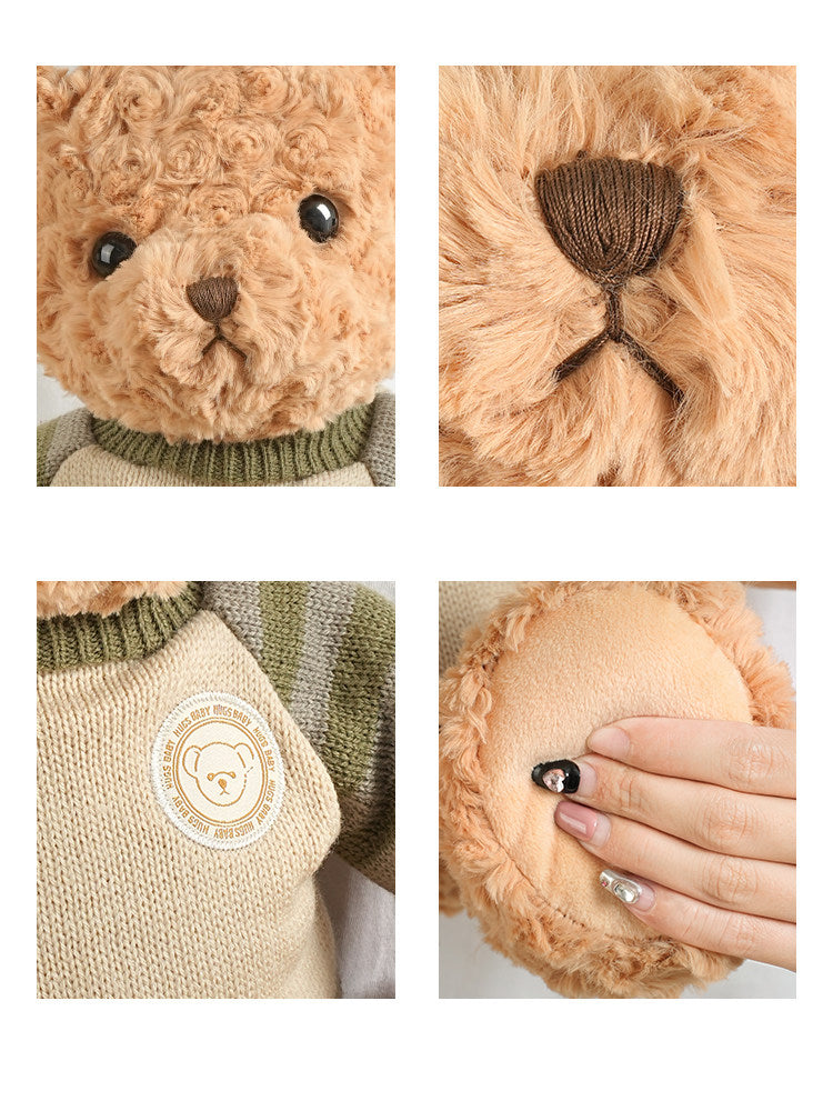 Cute Curly Rose Plush Teddy Bear Doll