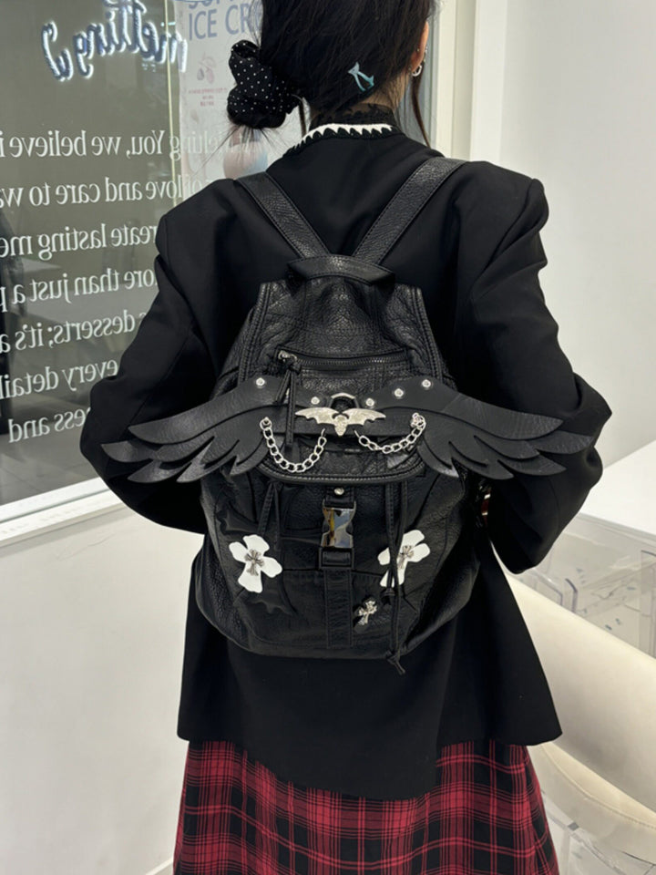 Goth Wing Drawstring Backpack