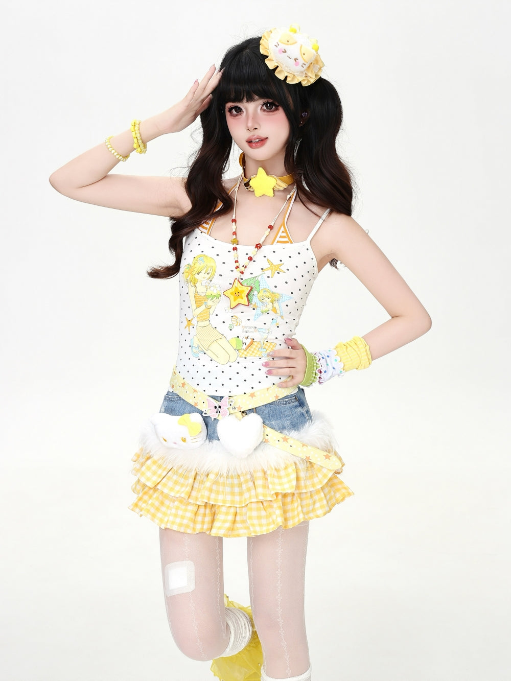 White Star Anime Graphic Cami