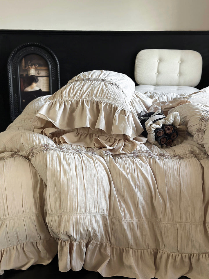 Country Farmhouse Style Ruffle Bedding Set