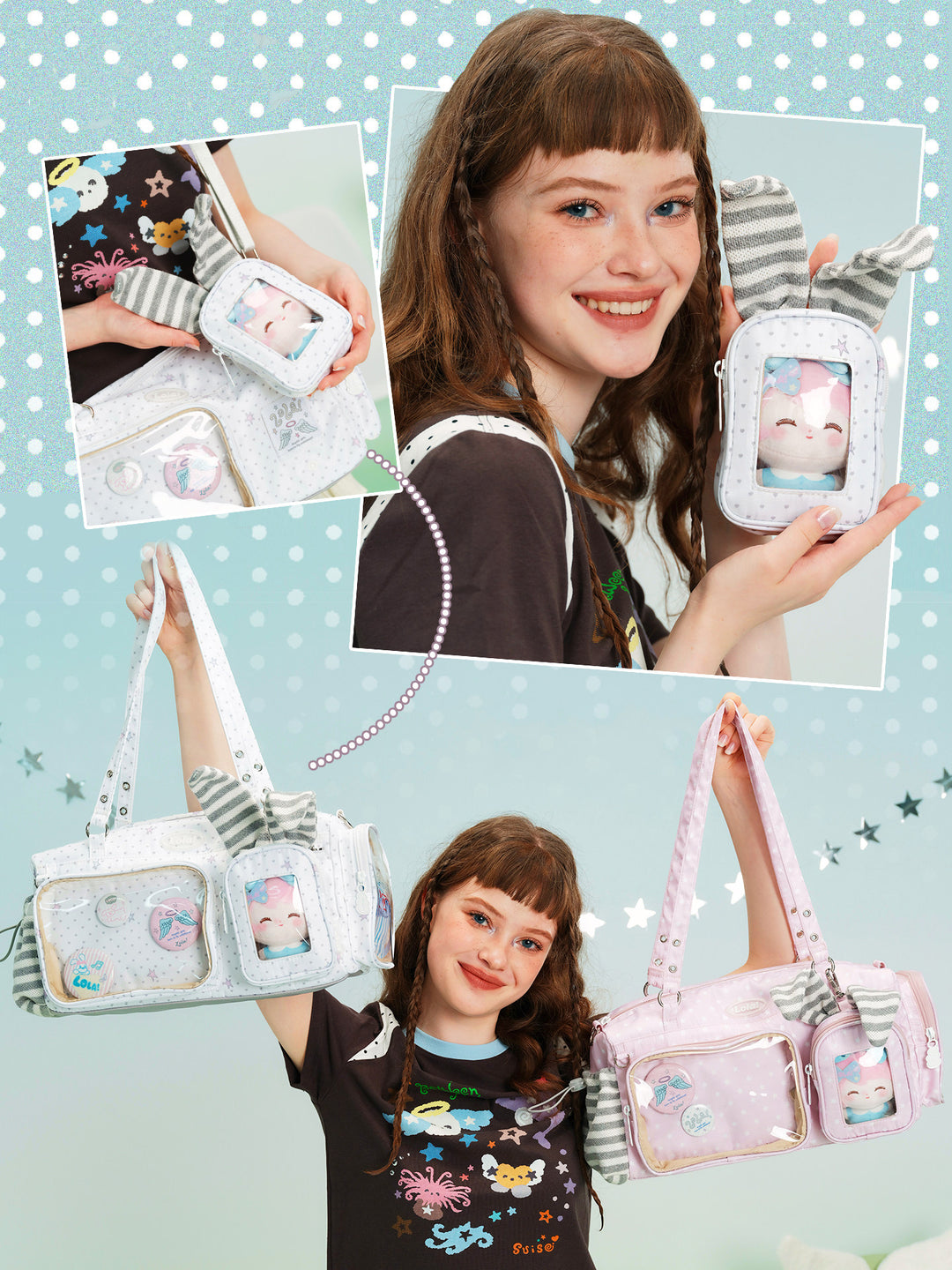 Star Clear Pocket Shoulder Bag