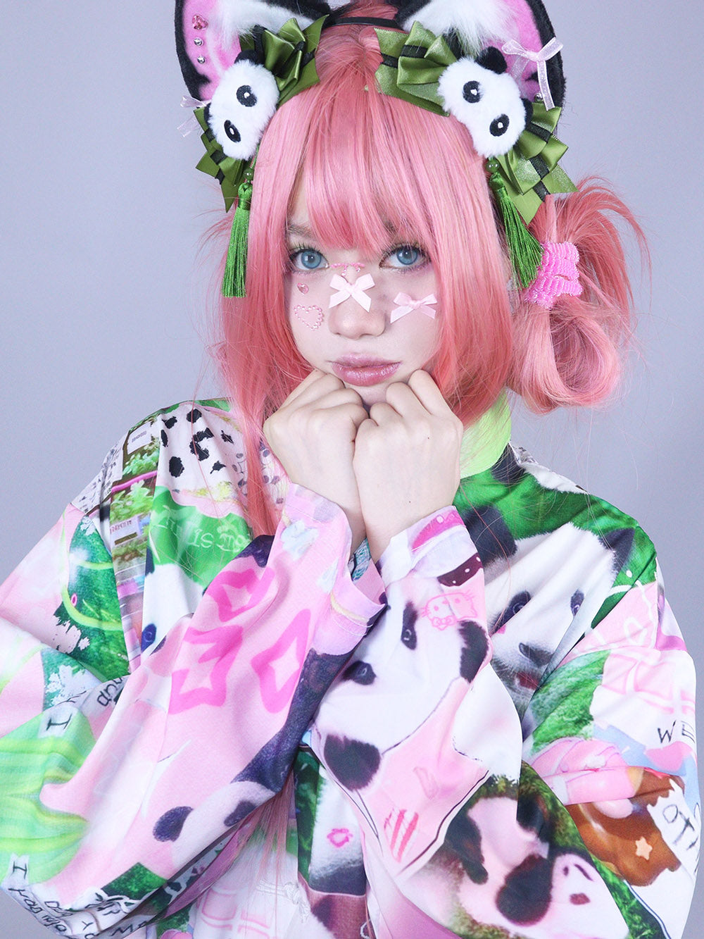 Panda Bow Cat Ear Headband