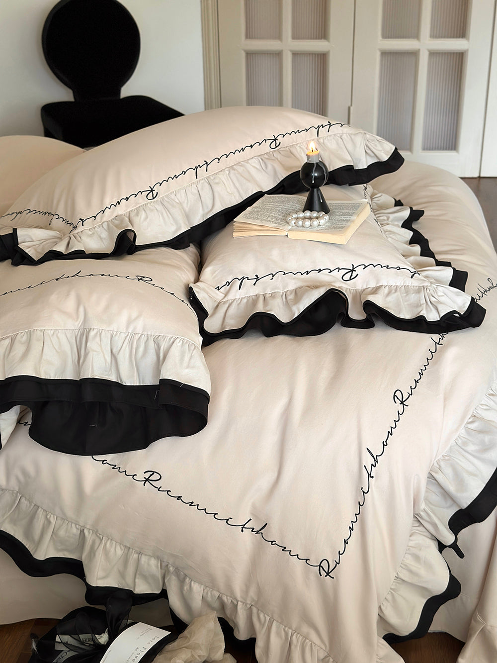 Vintage Embroidered Autumn/Winter Lace Cotton Duvet Cover