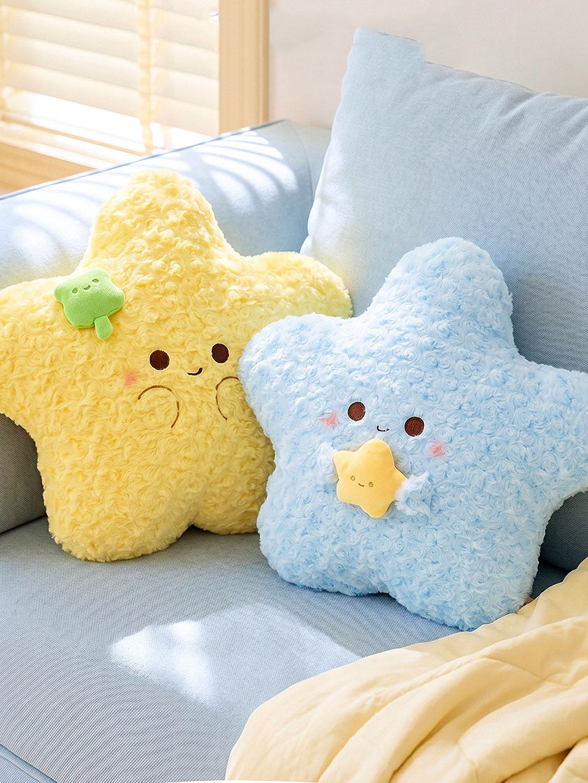 Pastel Curly Star Plush Pillow