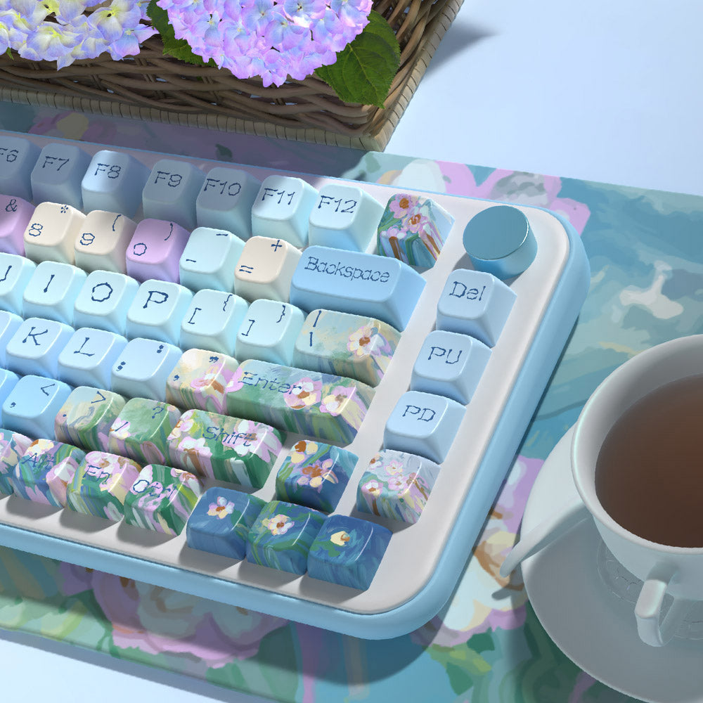 Cute Daisy Theme Keycaps Set for Mechanical Keyboards