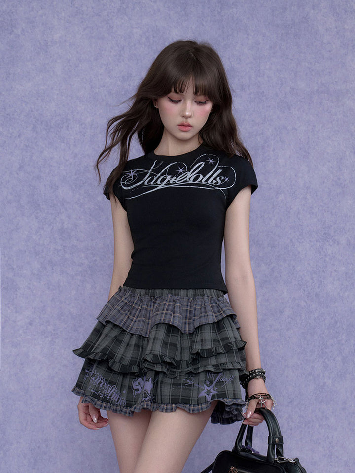 Gothic Star Script Baby Tee