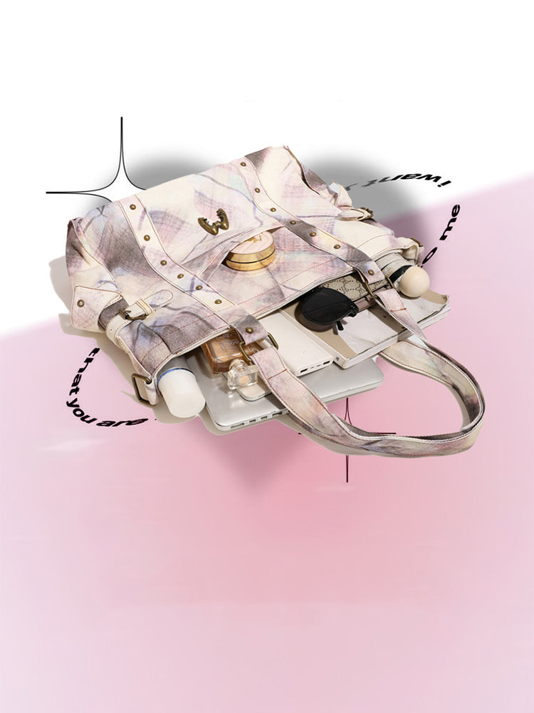 Y2K Tie-Dye Large Capacity Tote Bag