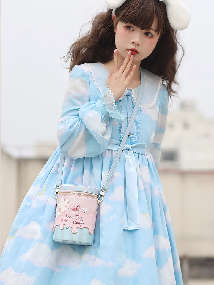 Cute Bunny Embroidery Shoulder Bag