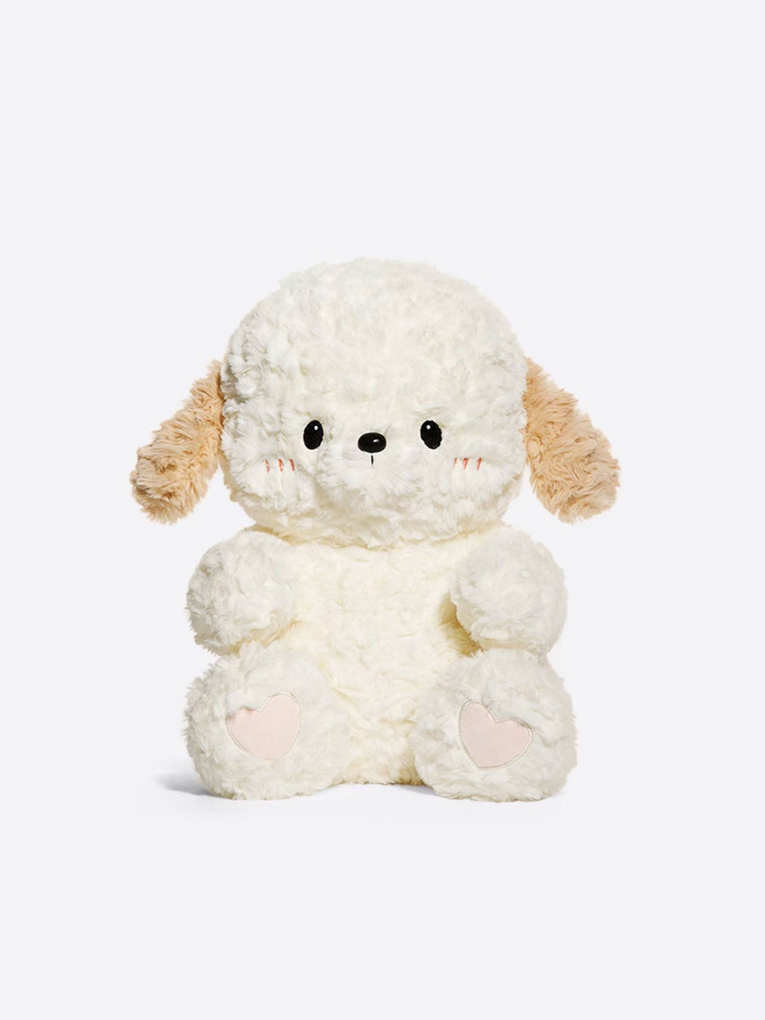 Cream Puppy Heart Paw Plush Toy