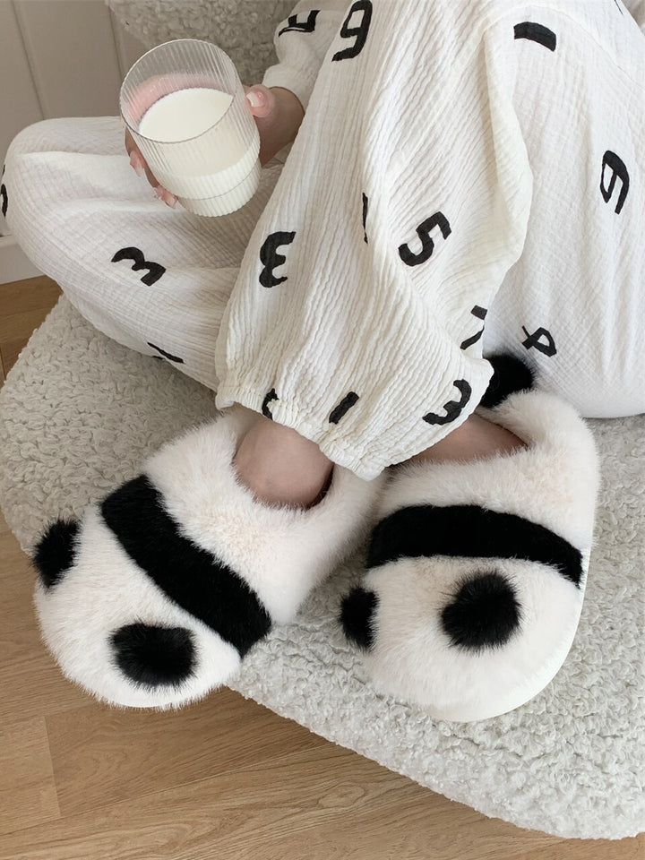 Lovely Panda Plush Slippers