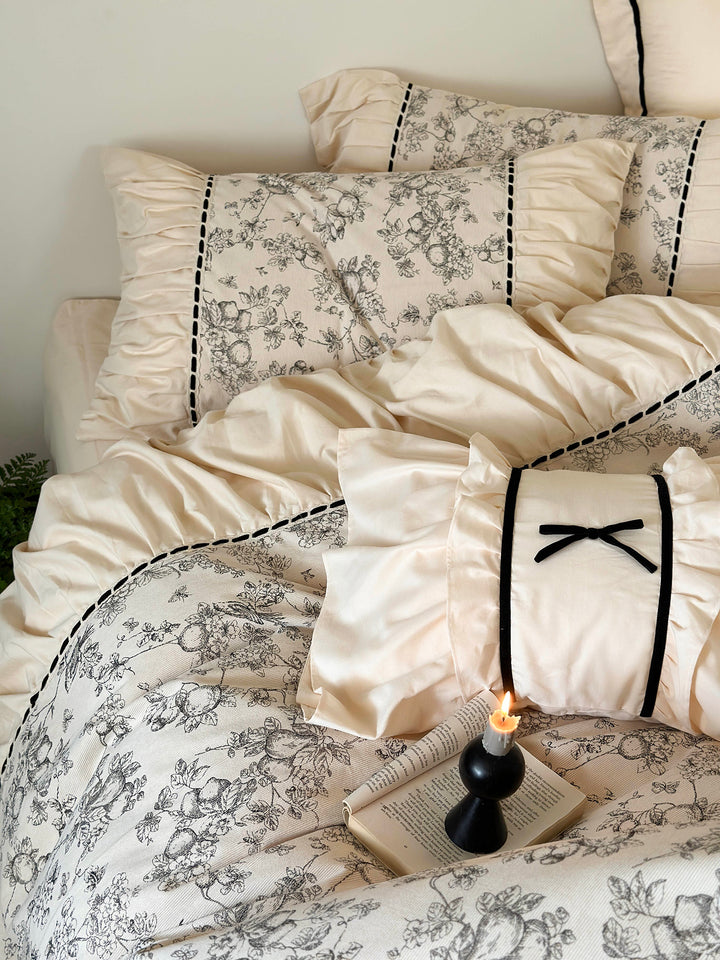 French Vintage Floral Cotton Bedding Set
