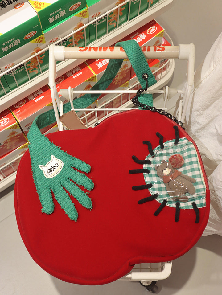 Red Apple-Shaped Ita Bag
