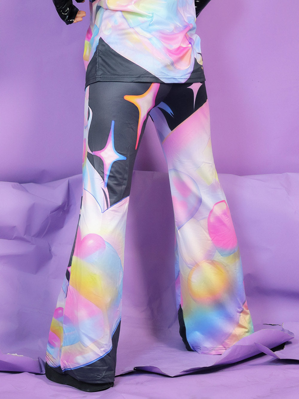 Pastel Anime Girl Flare Pants