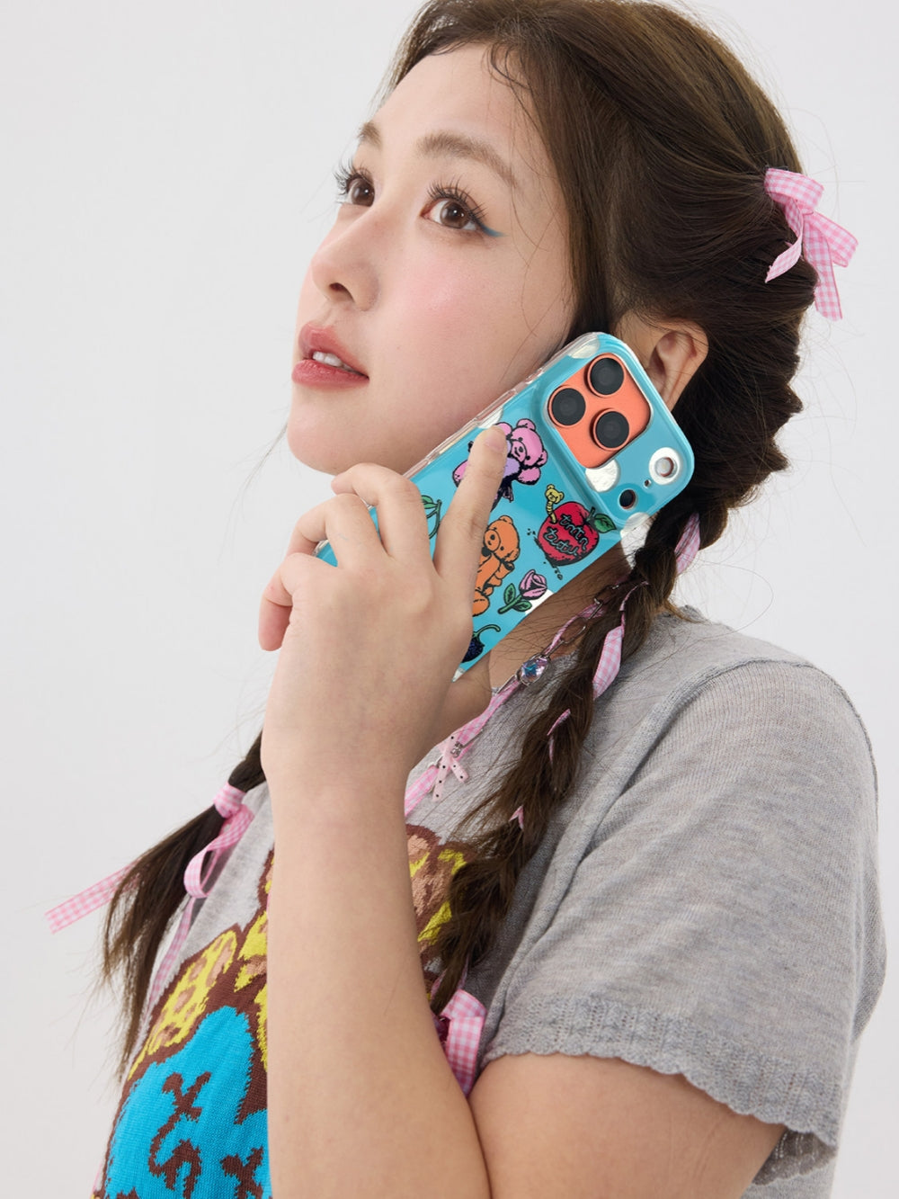 Blue Teddy Sticker Phone Case