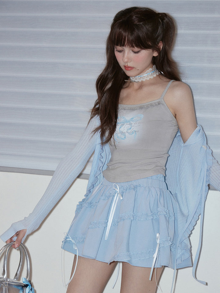 Kawaii Coquette Bow Cami Top