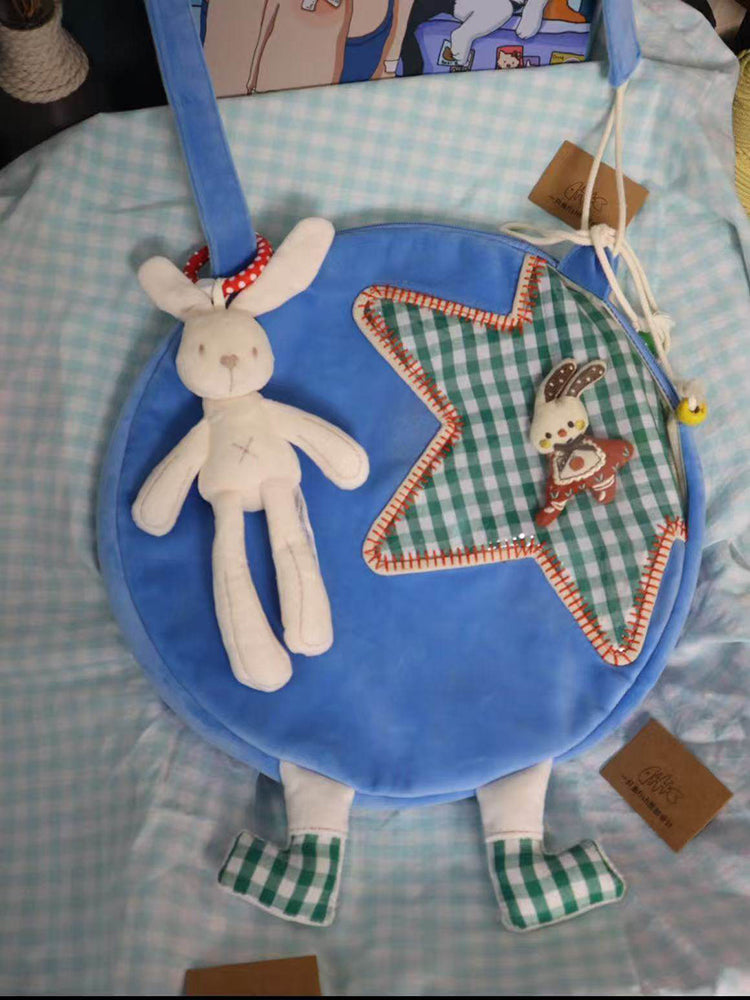 Star Patch Round Crossbody Bag