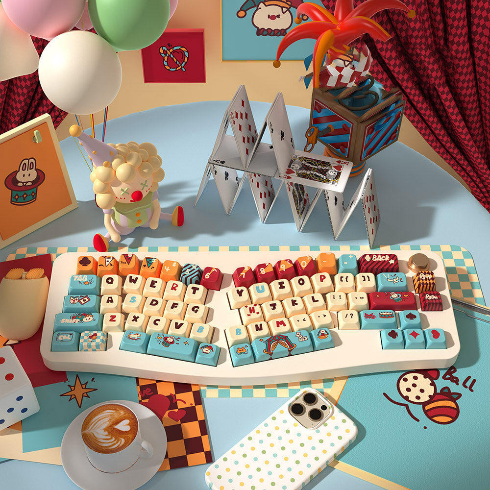 Cat Circus Theme Keycap Set for Mechanical Keyboards