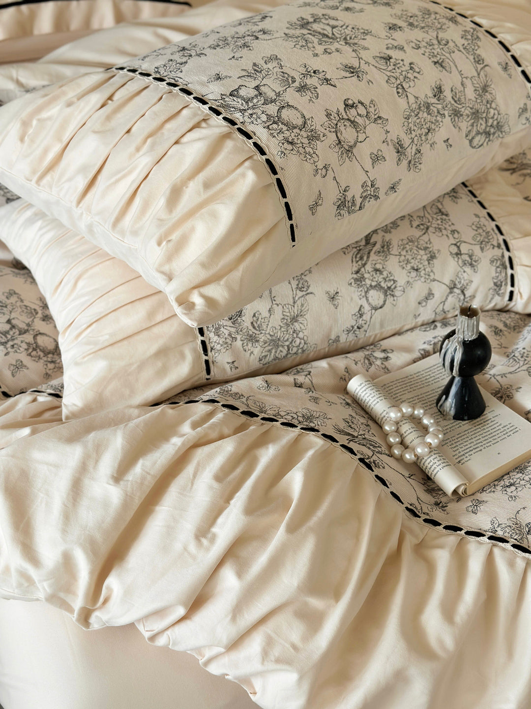 French Vintage Floral Cotton Bedding Set