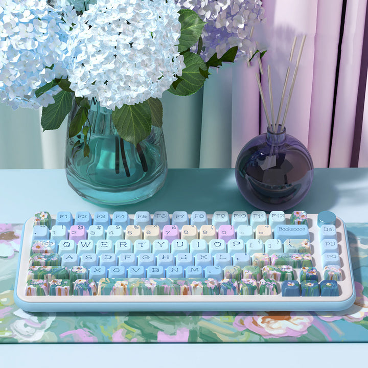 Cute Daisy Theme Keycaps Set for Mechanical Keyboards