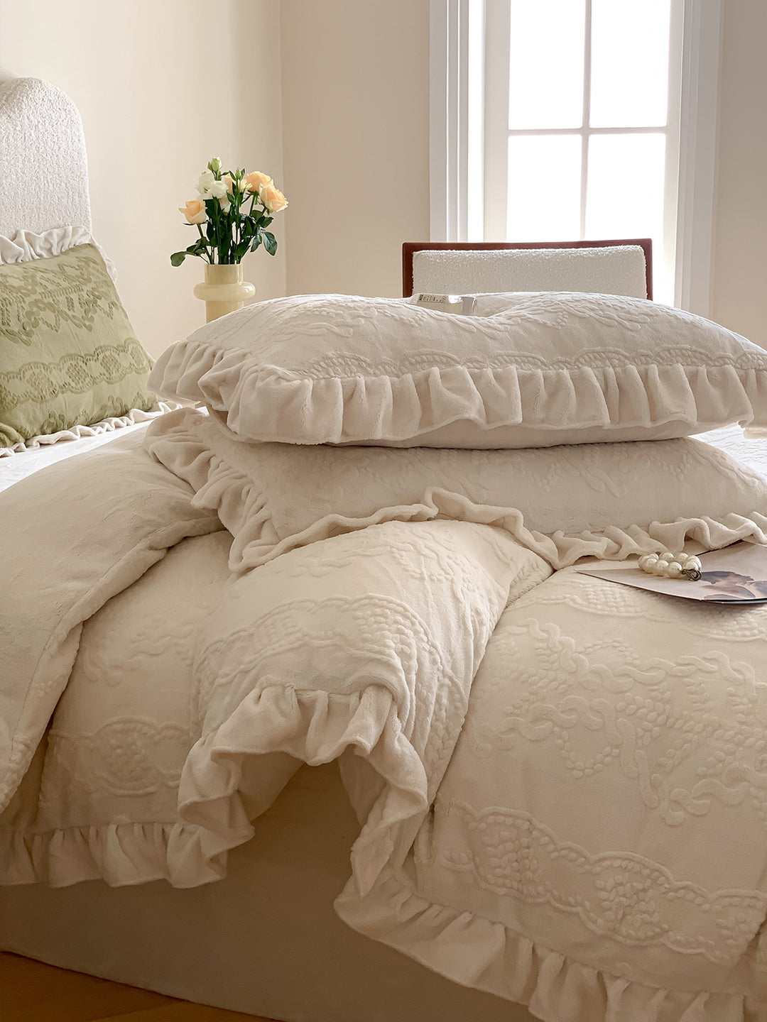 French Milk Velvet Warm Bedding Set