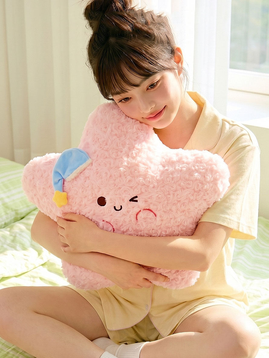 Pastel Curly Star Plush Pillow