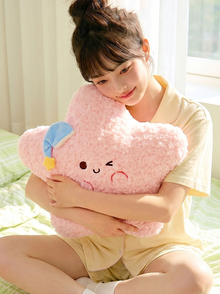 Pastel Curly Star Plush Pillow