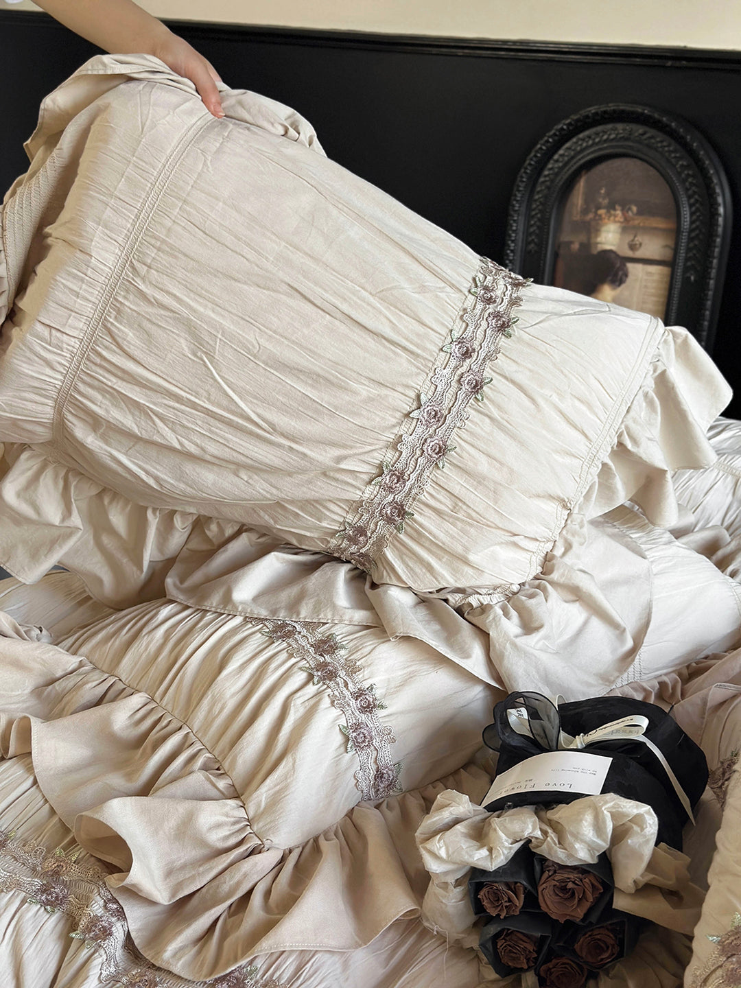 Country Farmhouse Style Ruffle Bedding Set