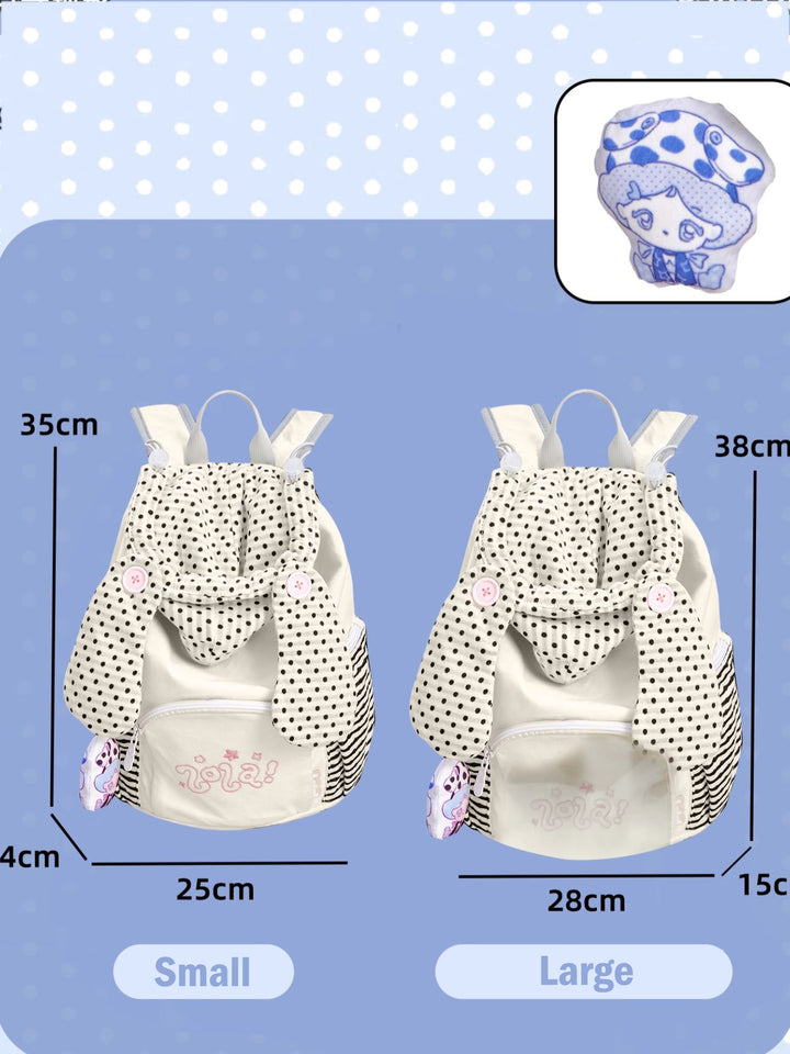 Polka Dot Flap Mini Backpack