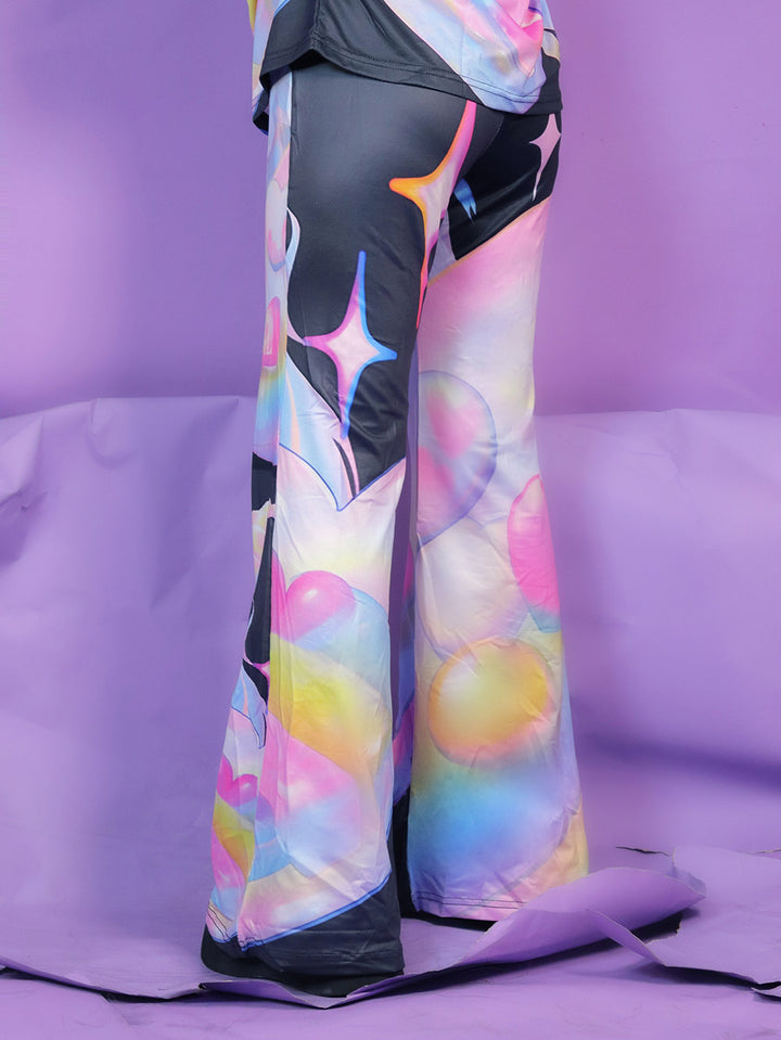 Pastel Anime Girl Flare Pants