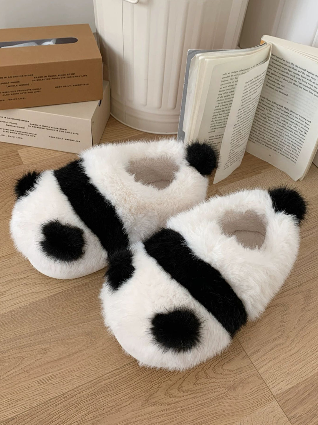 Lovely Panda Plush Slippers