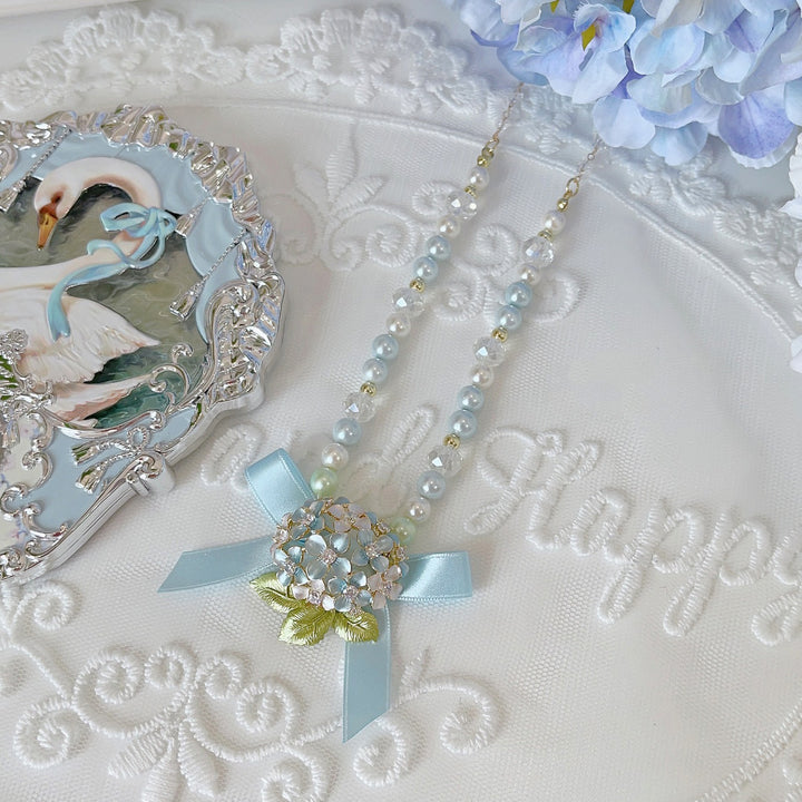 Hydrangea Pearl Necklace