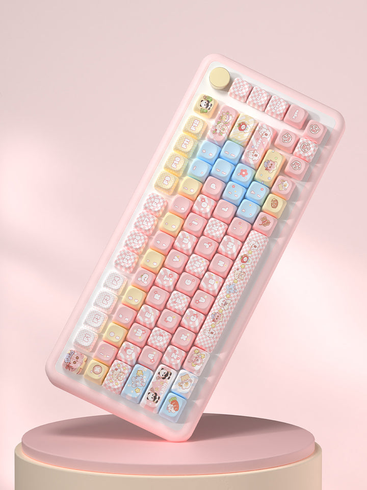 Cute Cartoon Animal Keycaps Set for Mechanical Keyboards