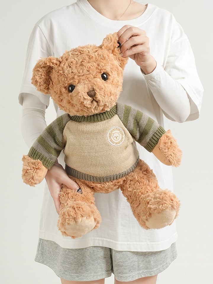 Cute Curly Rose Plush Teddy Bear Doll
