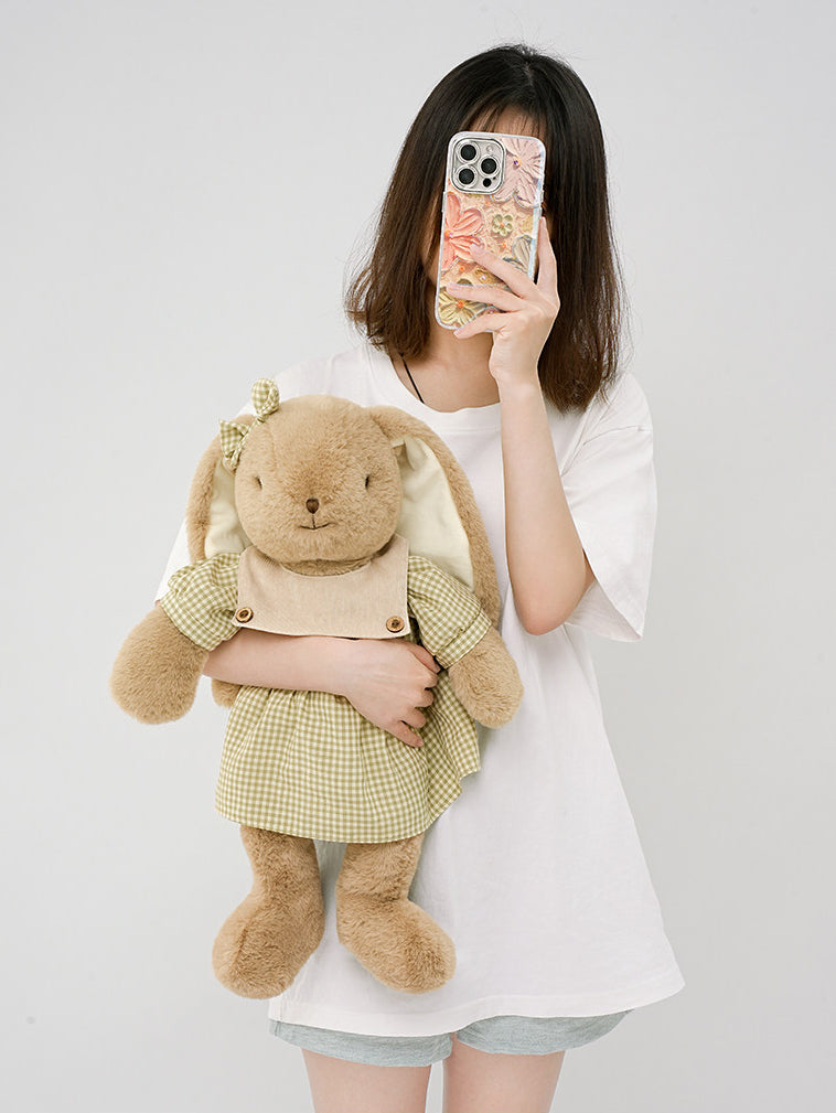 Cute Pastoral Long-Eared Stuffed Bunny Plush