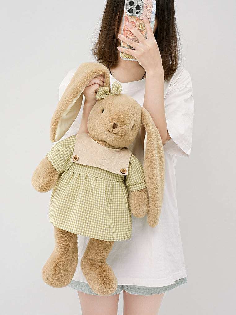 Cute Pastoral Long-Eared Stuffed Bunny Plush