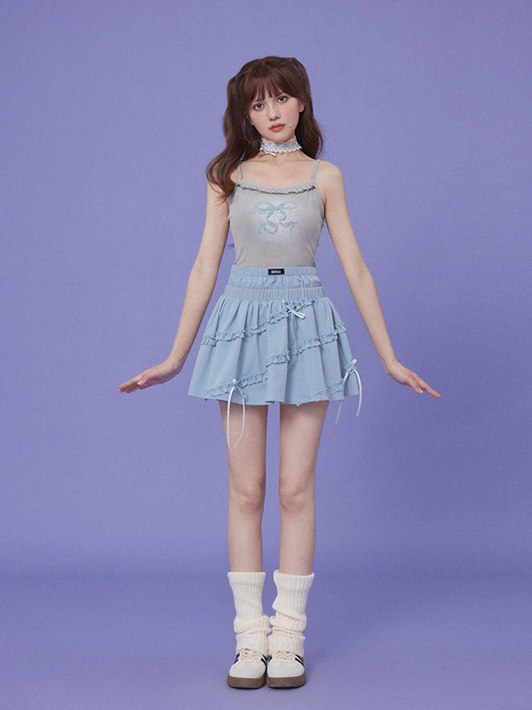 Kawaii Coquette Bow Cami Top