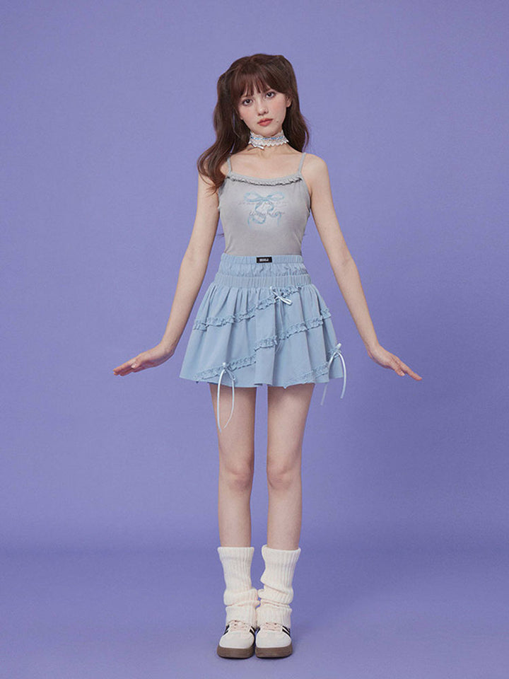 Kawaii Coquette Bow Cami Top