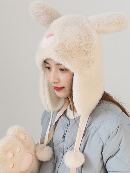 Lovely Bunny Ear Plush Hat