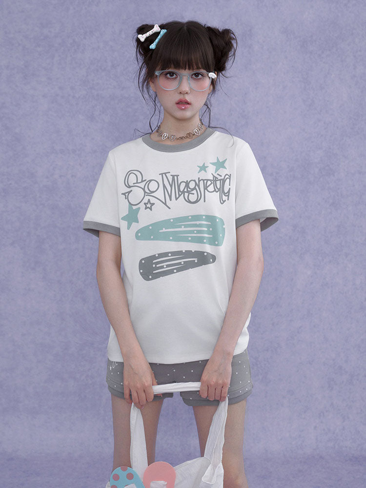 So Magnetic Pastel Ringer T-shirt