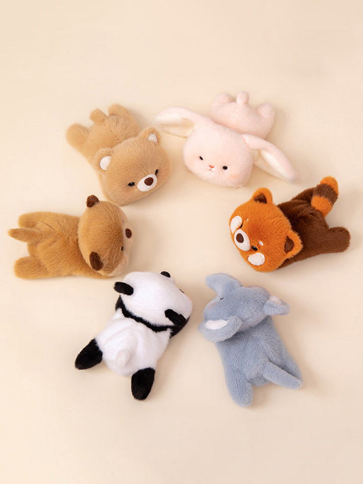 Cute Animal Plush Hand Puppet Desk Wrist Rest Doll