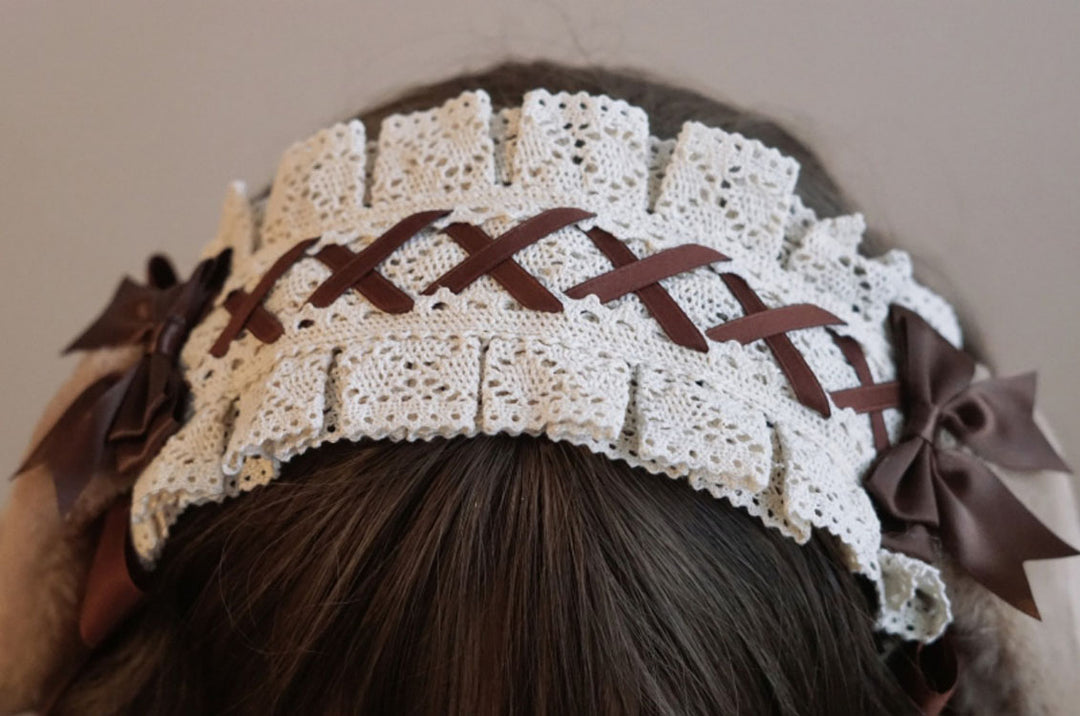 Brown Bow Bunny Ear Headband