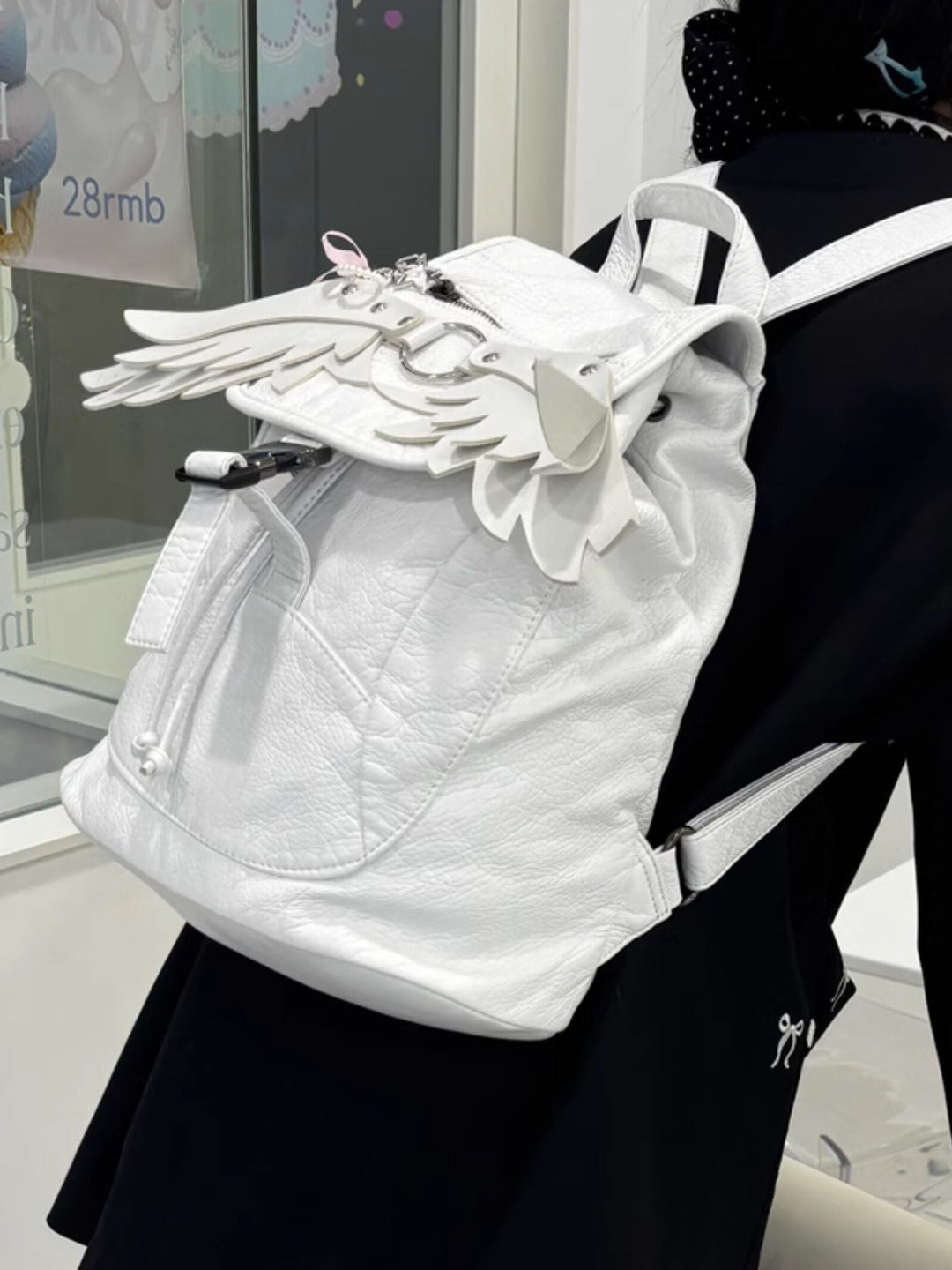 Goth Wing Drawstring Backpack