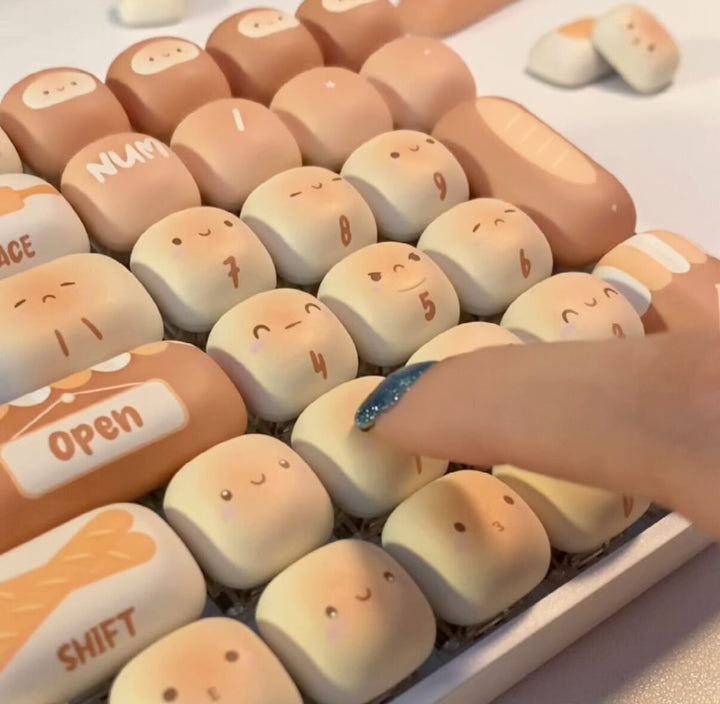 Akko Steam Bun Wonderland Mog Design 138pcs Keycaps