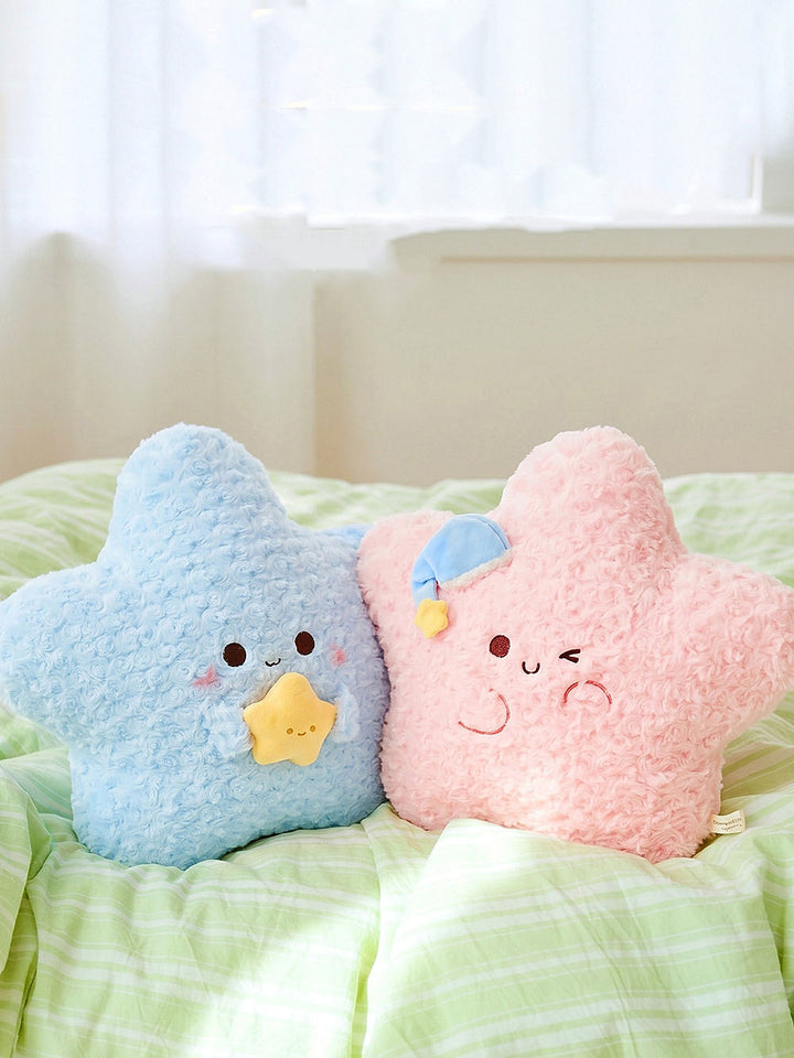 Pastel Curly Star Plush Pillow