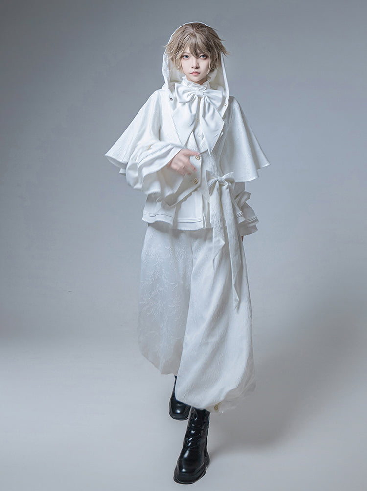 White Cute Bunny Ear Coat / Pants / Shorts