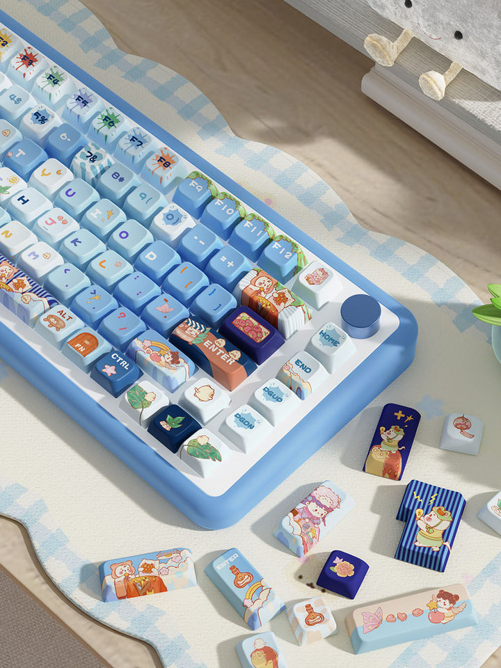 Meow Adventure Theme Keycaps for Mechanical Keyboards