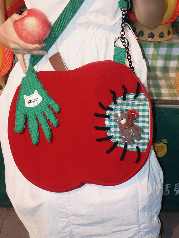 Red Apple-Shaped Ita Bag