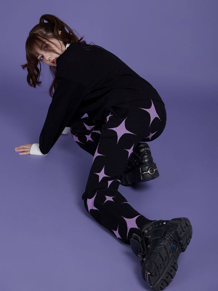 Black Viscose Nylon Blend Pants