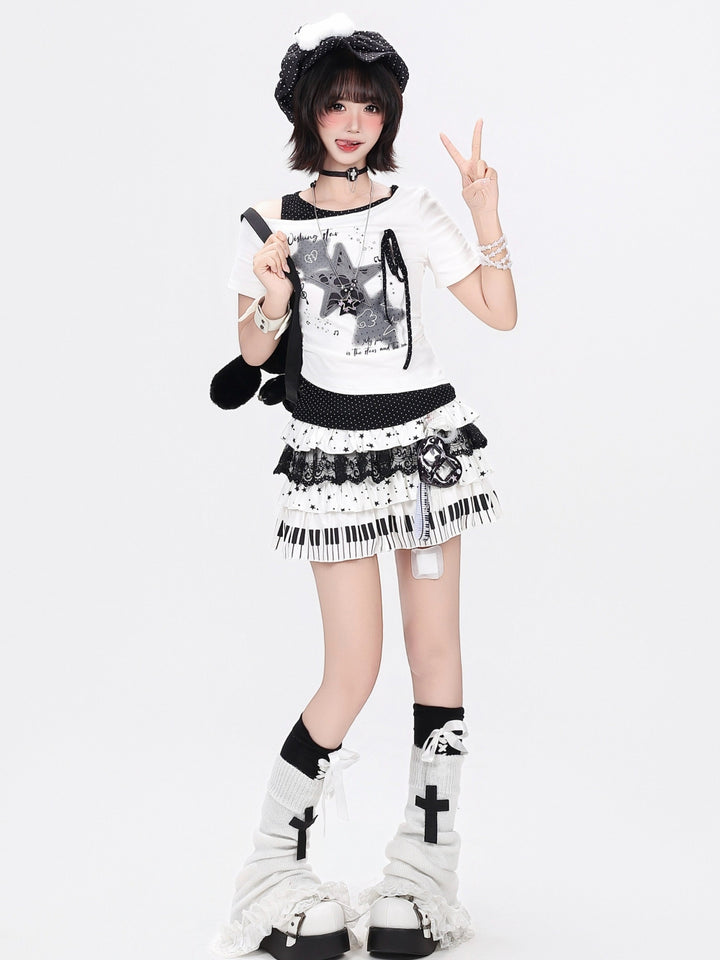 Ribbon Wishing Star Graphic Tee