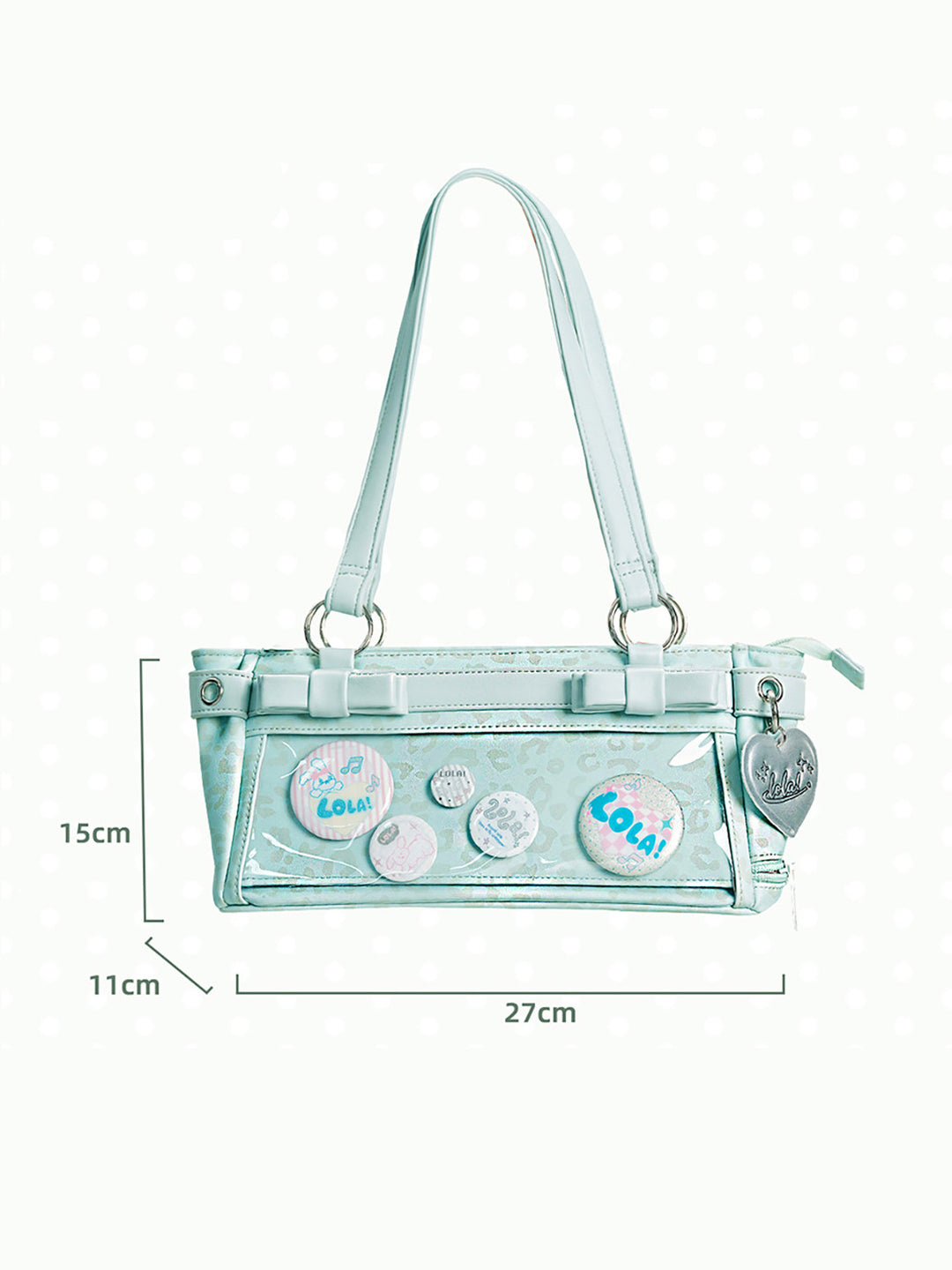Bow Clear Pocket Shoulder Bag